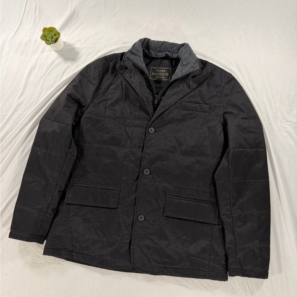 Jos A Banks Reserve Double Layered Puffer Jacket Coat Size M